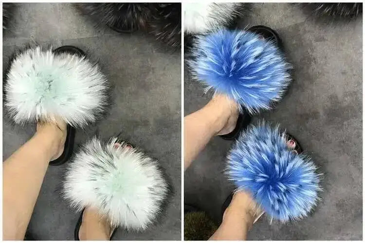 Fluffy Fur Slide Slippers