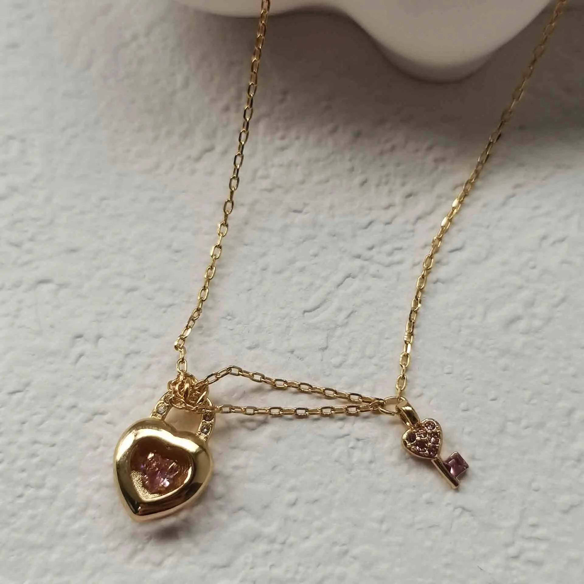 Geometric Jewelry Set | Clip-on Earrings, Necklace, Bracelet & Ring for Women