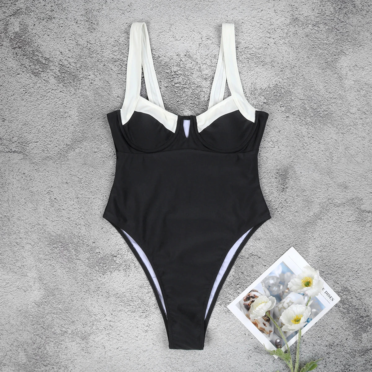 Solid Backless Halter Monokini | One-Piece Swimsuit for Women
