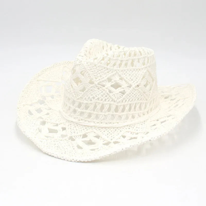 Handwoven Straw Western Cowboy Hat