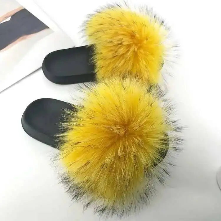 Fluffy Fur Slide Slippers