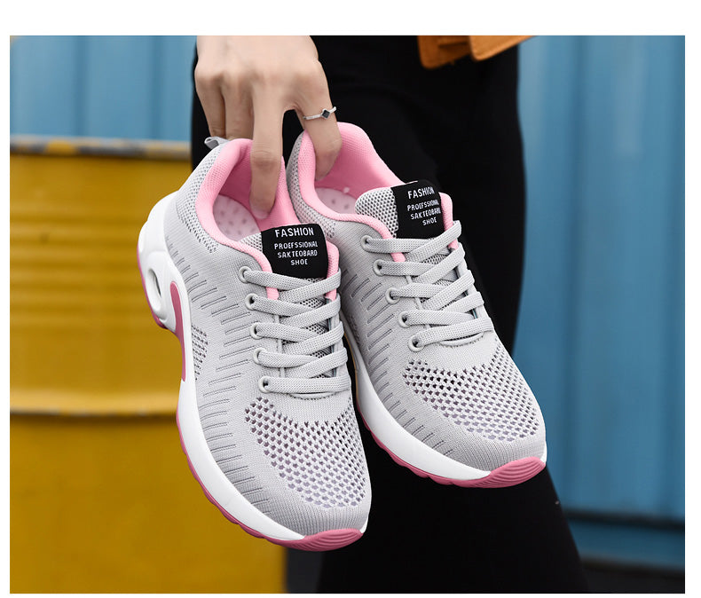 Women's Lightweight Knit Sneakers | Non-Slip Casual Lace-Up Shoes