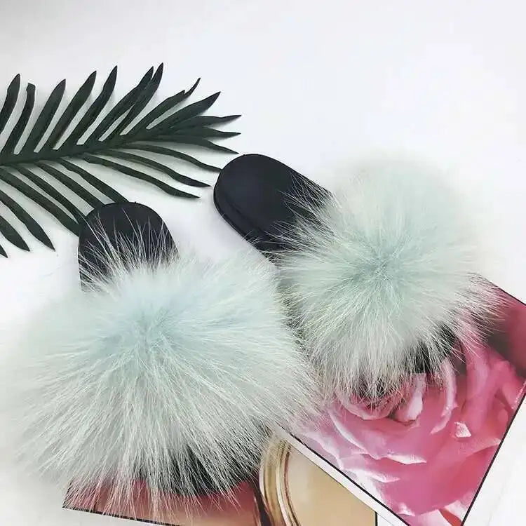 Fluffy Fur Slide Slippers