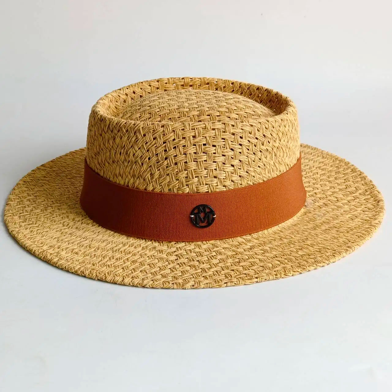 Flat Top French Straw Sun Hat