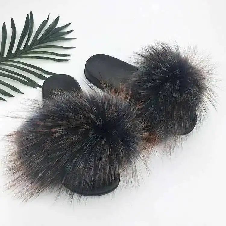 Fluffy Fur Slide Slippers