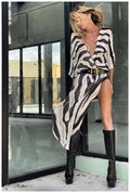 Tie Dye Open Front Beach Cover-Up Dress | Flowy Maxi Swimsuit Cover Up for Women
