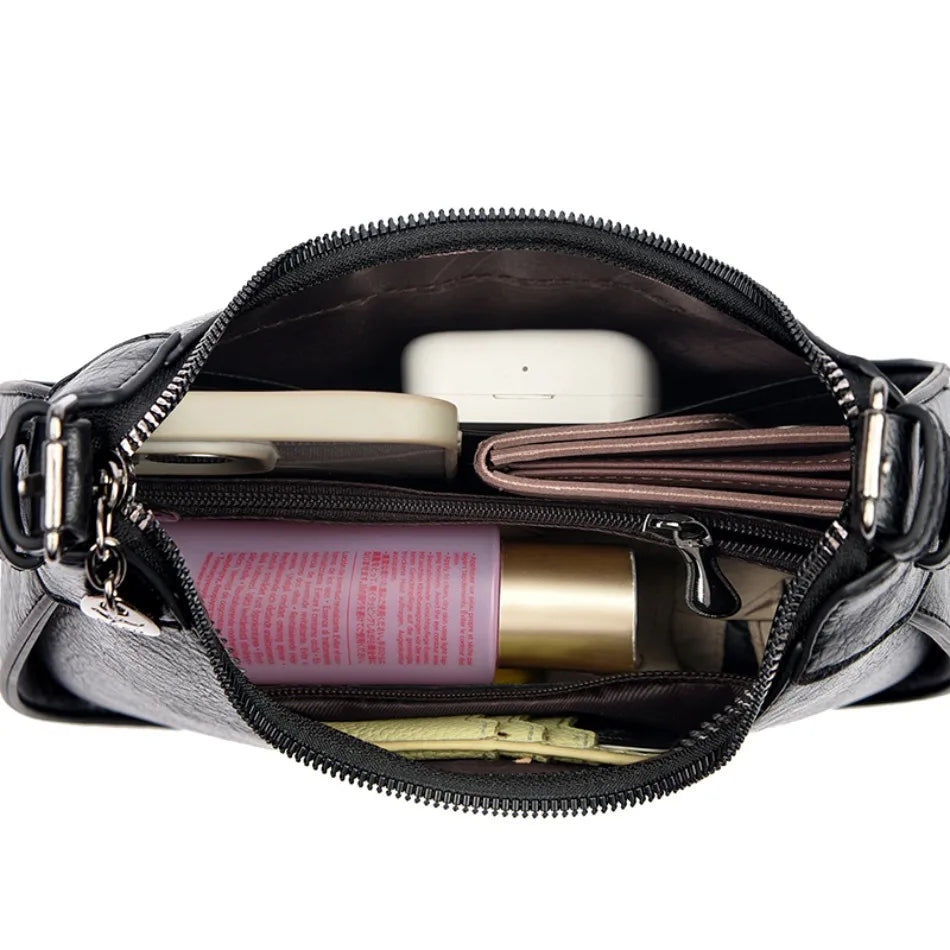 Soft PU Leather Flap Shoulder Tote | Luxury Commuter Bag for Women