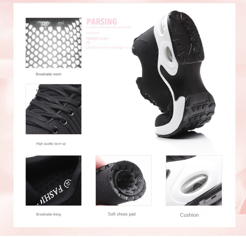 Women's Lightweight Knit Sneakers | Non-Slip Casual Lace-Up Shoes