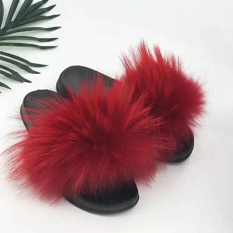 Fluffy Fur Slide Slippers