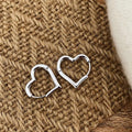 Punk Gothic Hollow Heart Hoop Earrings | Metal Cross Drop Earrings for Women