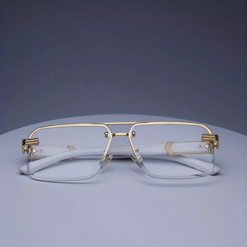 Rimless Square Sunglasses | UV400 Frameless Shades for Women & Men