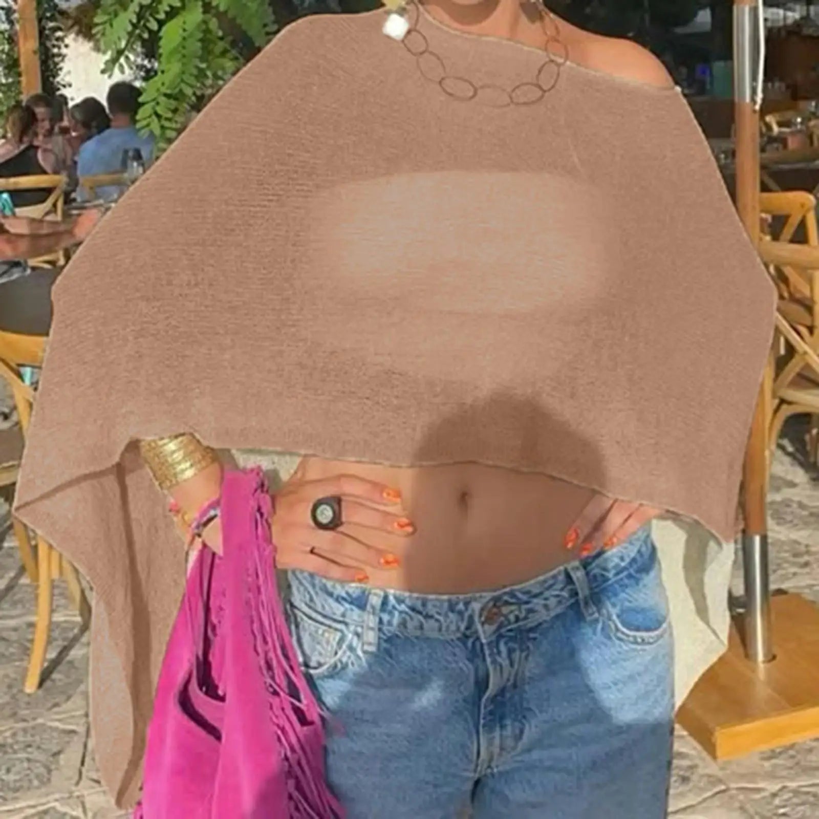 Knit Bikini Cover-Up | See-Through Beach Top for Women