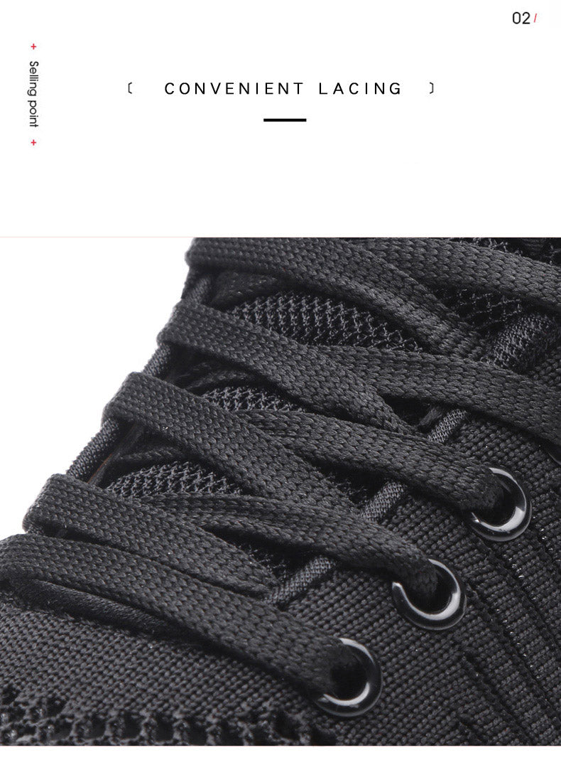 Women's Lightweight Knit Sneakers | Non-Slip Casual Lace-Up Shoes