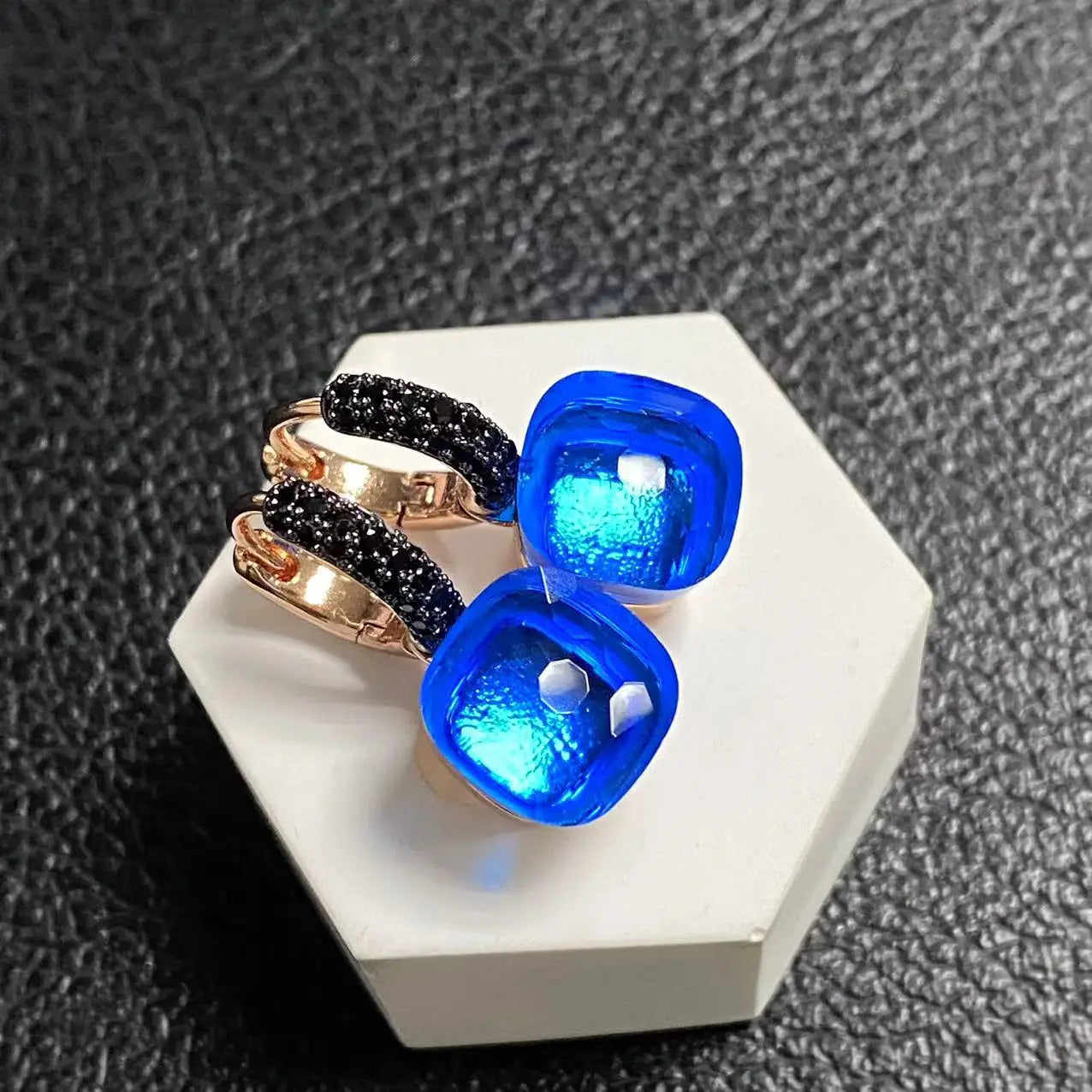 10.6mm Crystal Drop Earrings | Candy Square Stone Jewelry Gift for Women