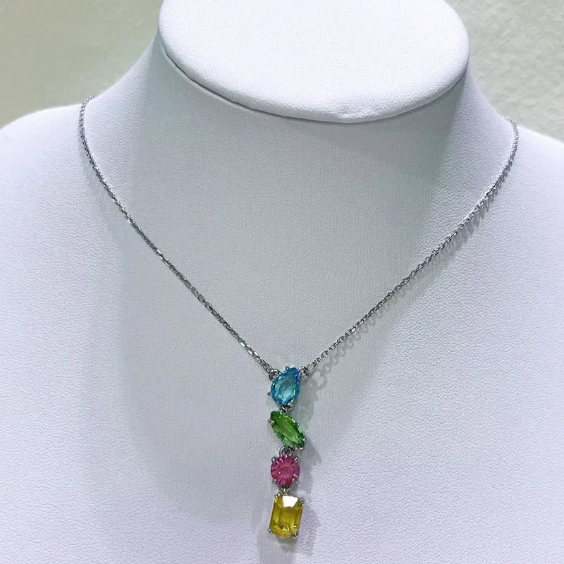 Water Drop Candy Jewelry Set | Luxury Pink Necklace, Earrings & Bracelet for Women
