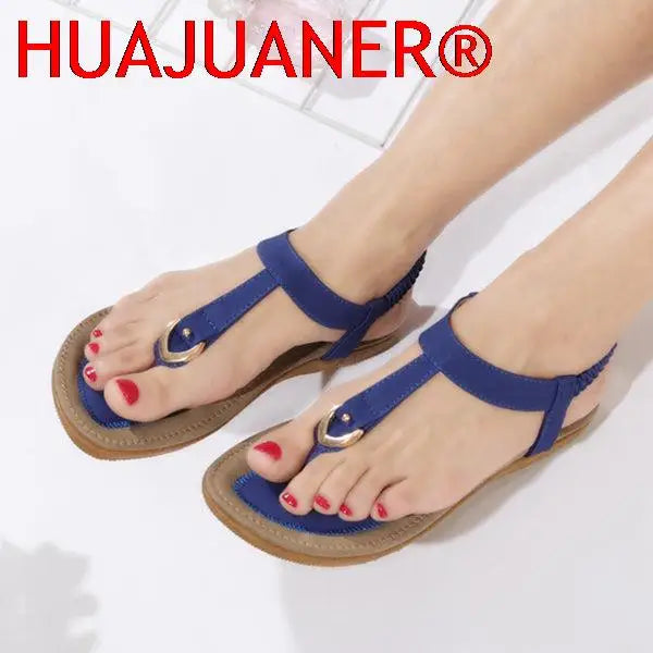 Bohemian Flat Sandals | Casual Ethnic Flip Flop Sandals for Women