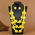 Bohemian Beaded Jewelry Set | Multilayer Necklace & Earrings
