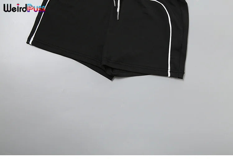 Zip Crop Jacket & Shorts Tracksuit Set