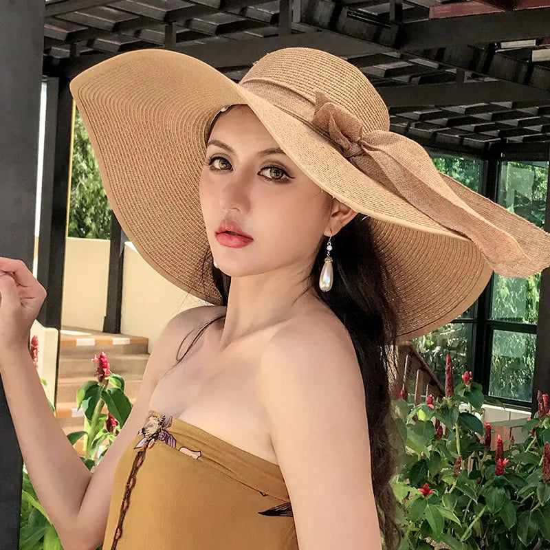 Foldable Straw Visor Panama Hat