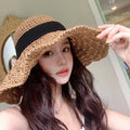 Foldable Big Brim Straw Panama Sun Hat