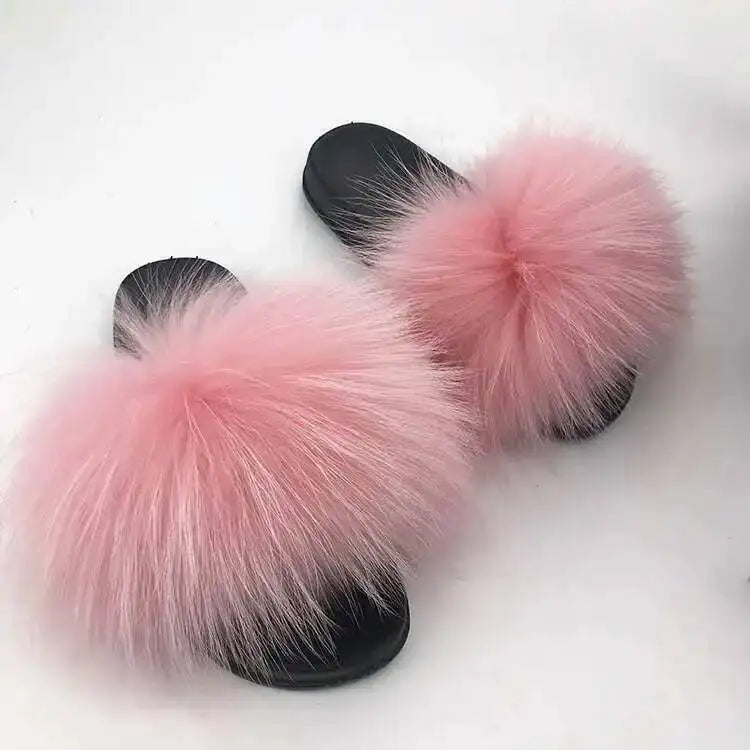 Fluffy Fur Slide Slippers
