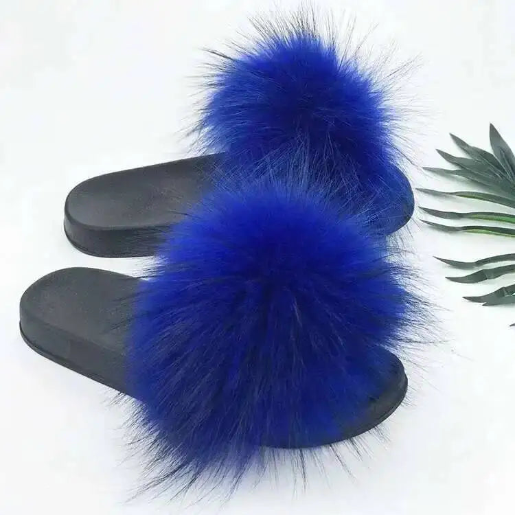 Fluffy Fur Slide Slippers