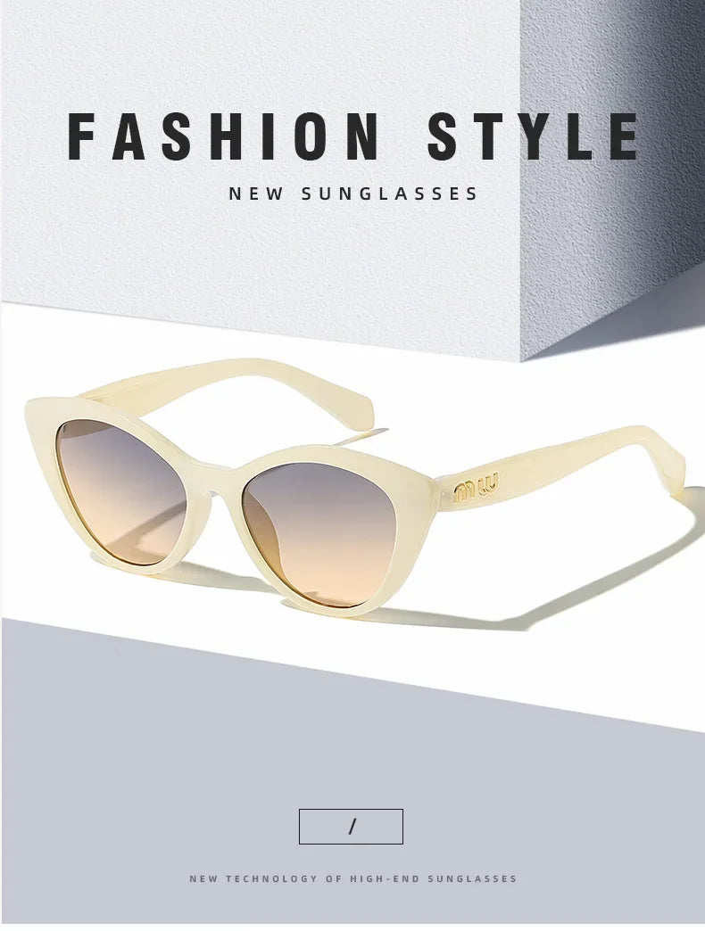 Luxury Cat Eye Sunglasses | UV400 Anti-Reflective Gradient Shades for Women
