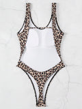 Leopard Print Backless Monokini | High Cut One-Piece Swimsuit for Women
