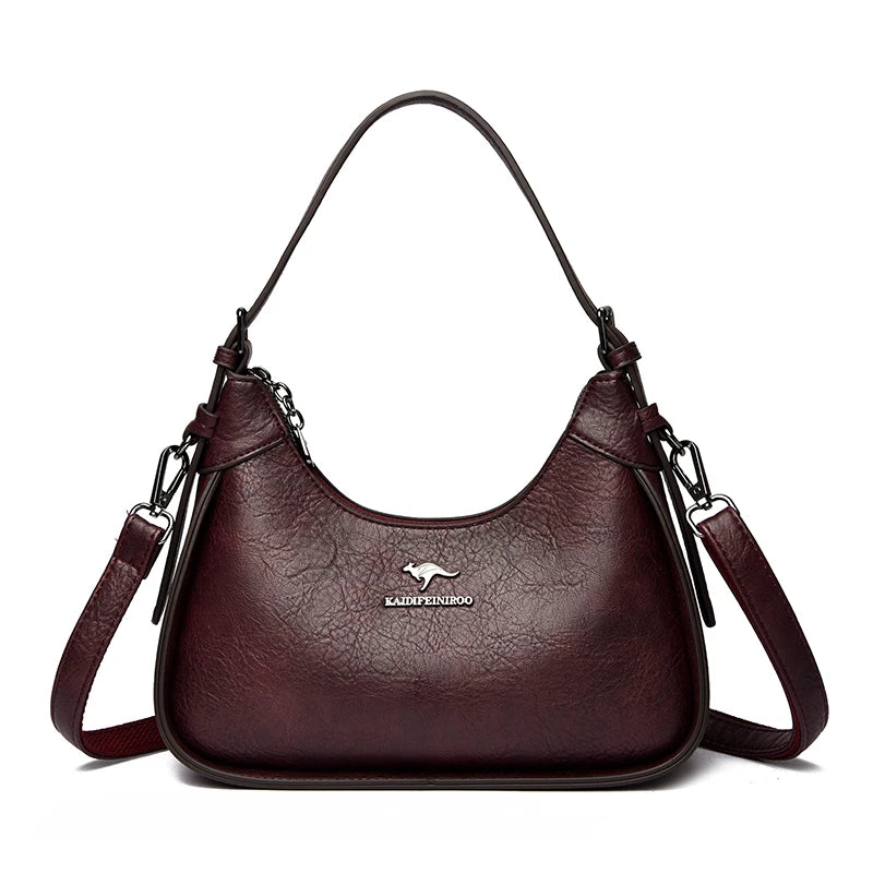 Soft PU Leather Flap Shoulder Tote | Luxury Commuter Bag for Women