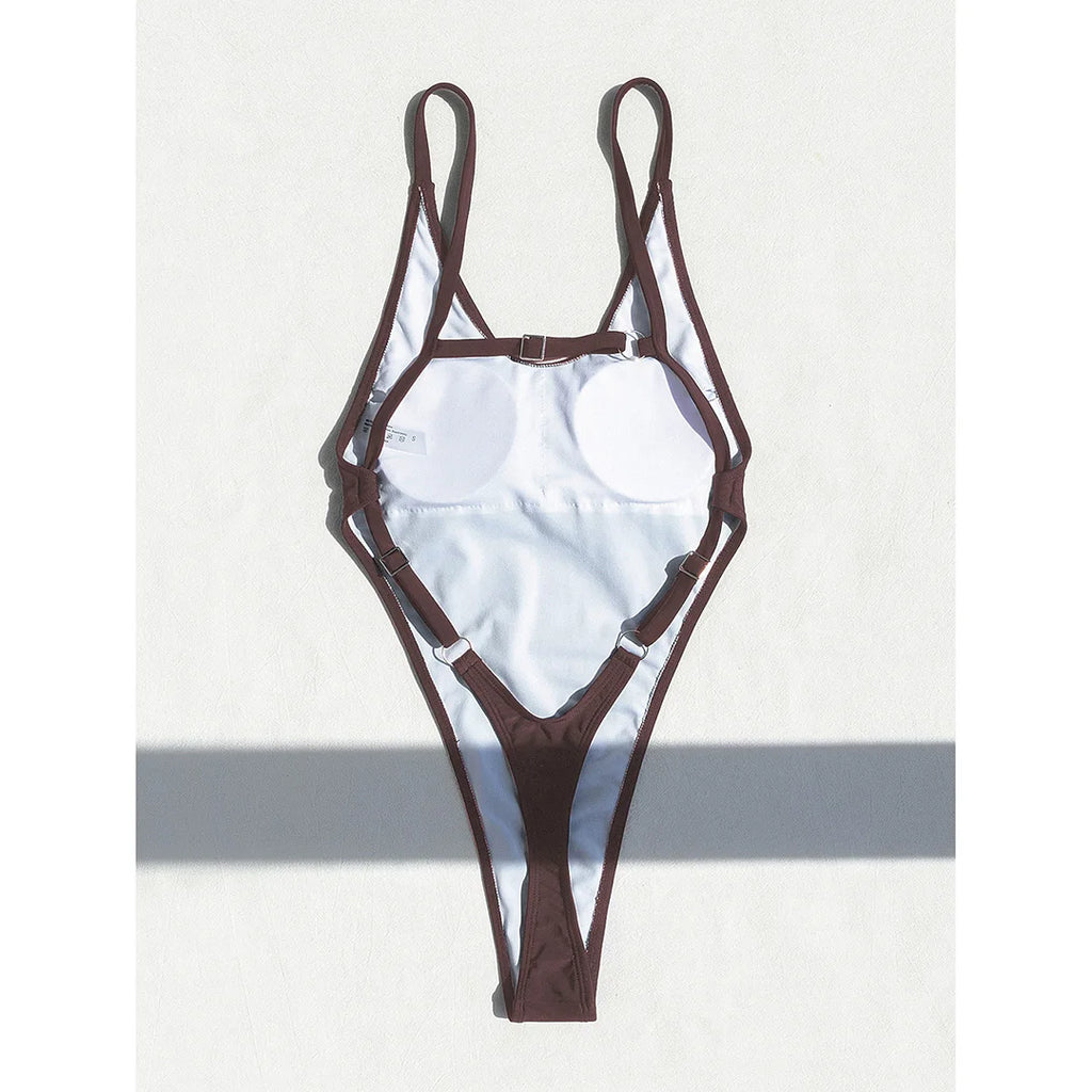Triangle Top Monokini | Padded One-Piece Swimsuit for Women