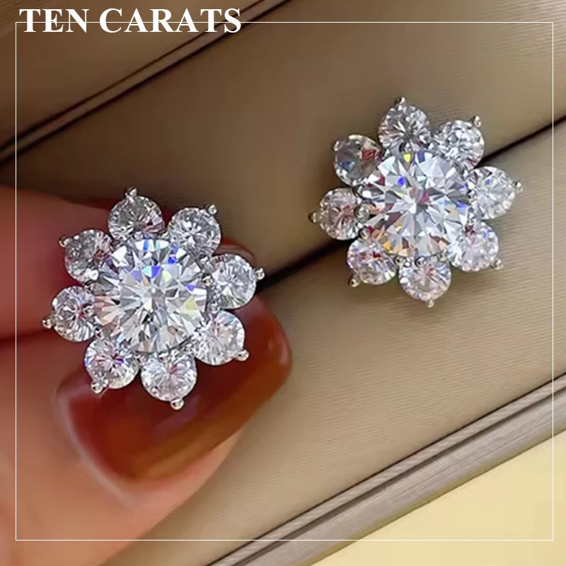 Hexagon Cut Moissanite Drop Earrings | Luxury Dangle Jewelry for Women