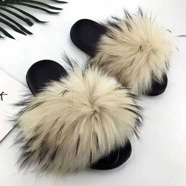 Fluffy Fur Slide Slippers