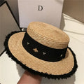 Flat Top French Straw Sun Hat