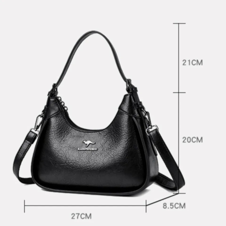Soft PU Leather Flap Shoulder Tote | Luxury Commuter Bag for Women