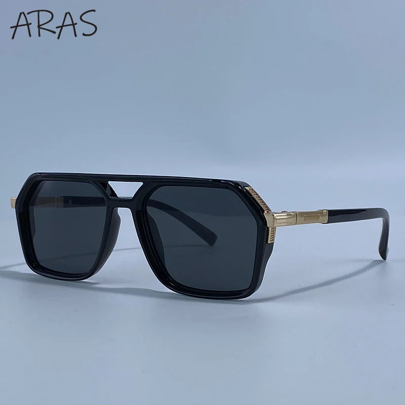 Vintage Steampunk Double Bridge Sunglasses | Polarized & Classic Shades for Women