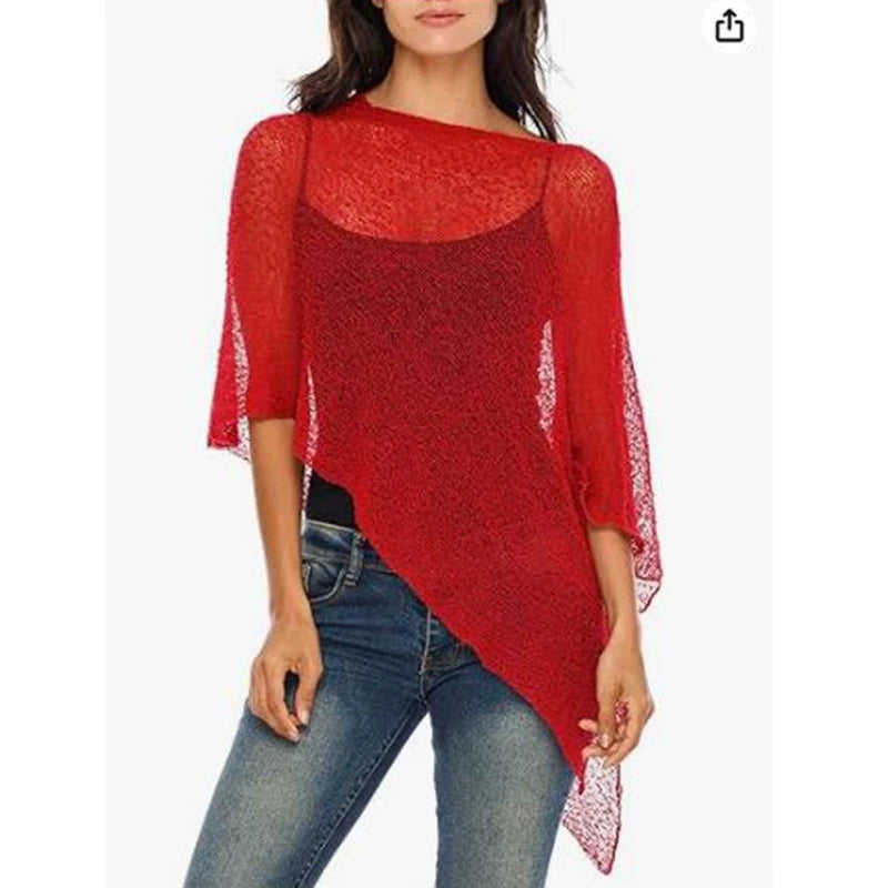 Knit Bikini Cover-Up | See-Through Beach Top for Women