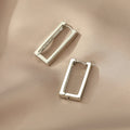 Metal Square Geometric Hoop Earrings | Gold & Silver Trendy Jewelry for Women