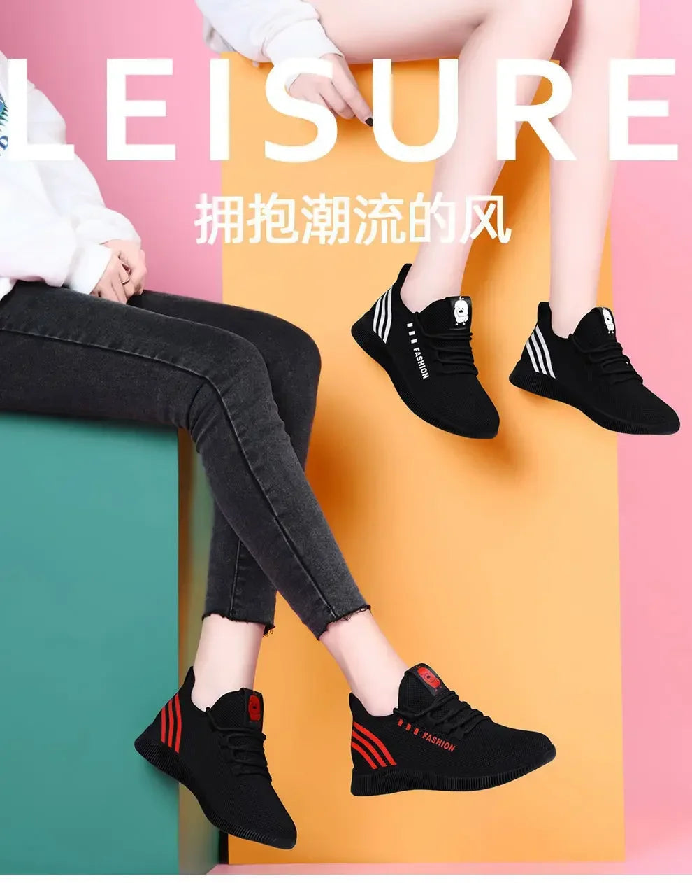 Women's Daisy Slip-On Sneakers | Breathable Casual Walking Shoes