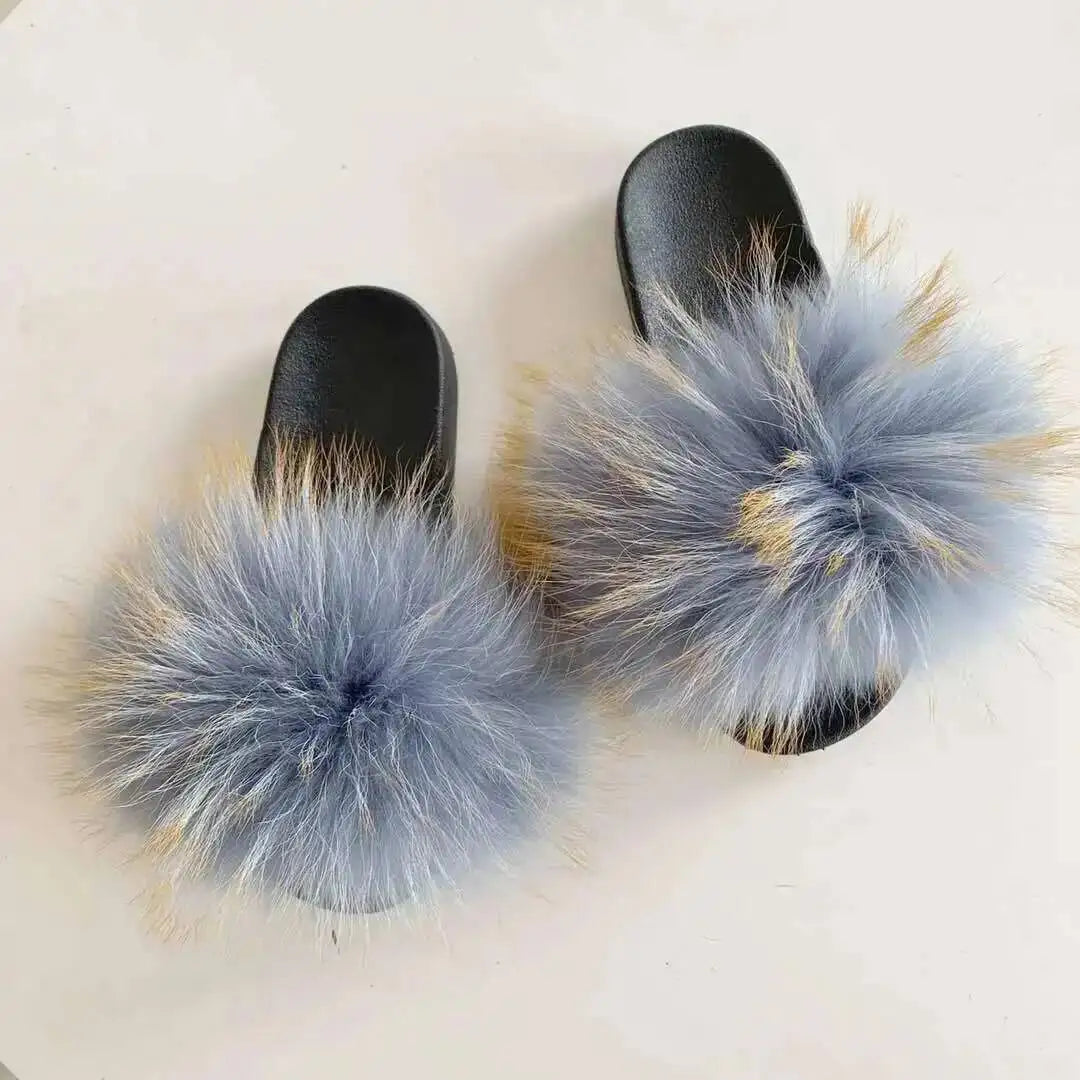 Fluffy Fur Slide Slippers