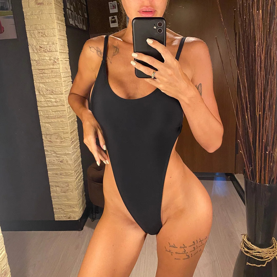 Triangle Top Monokini | Padded One-Piece Swimsuit for Women