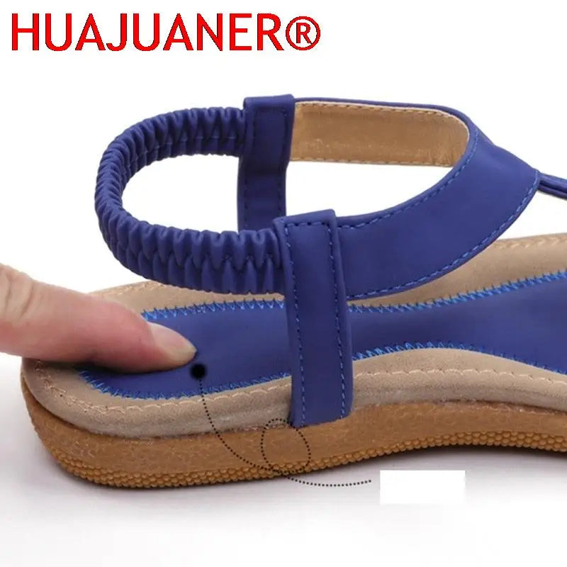 Bohemian Flat Sandals | Casual Ethnic Flip Flop Sandals for Women