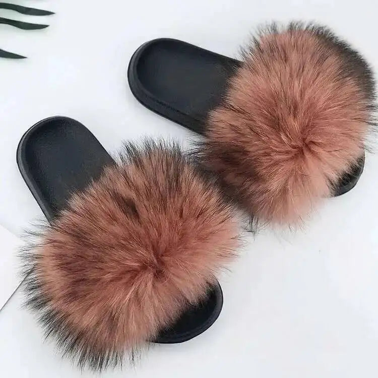 Fluffy Fur Slide Slippers