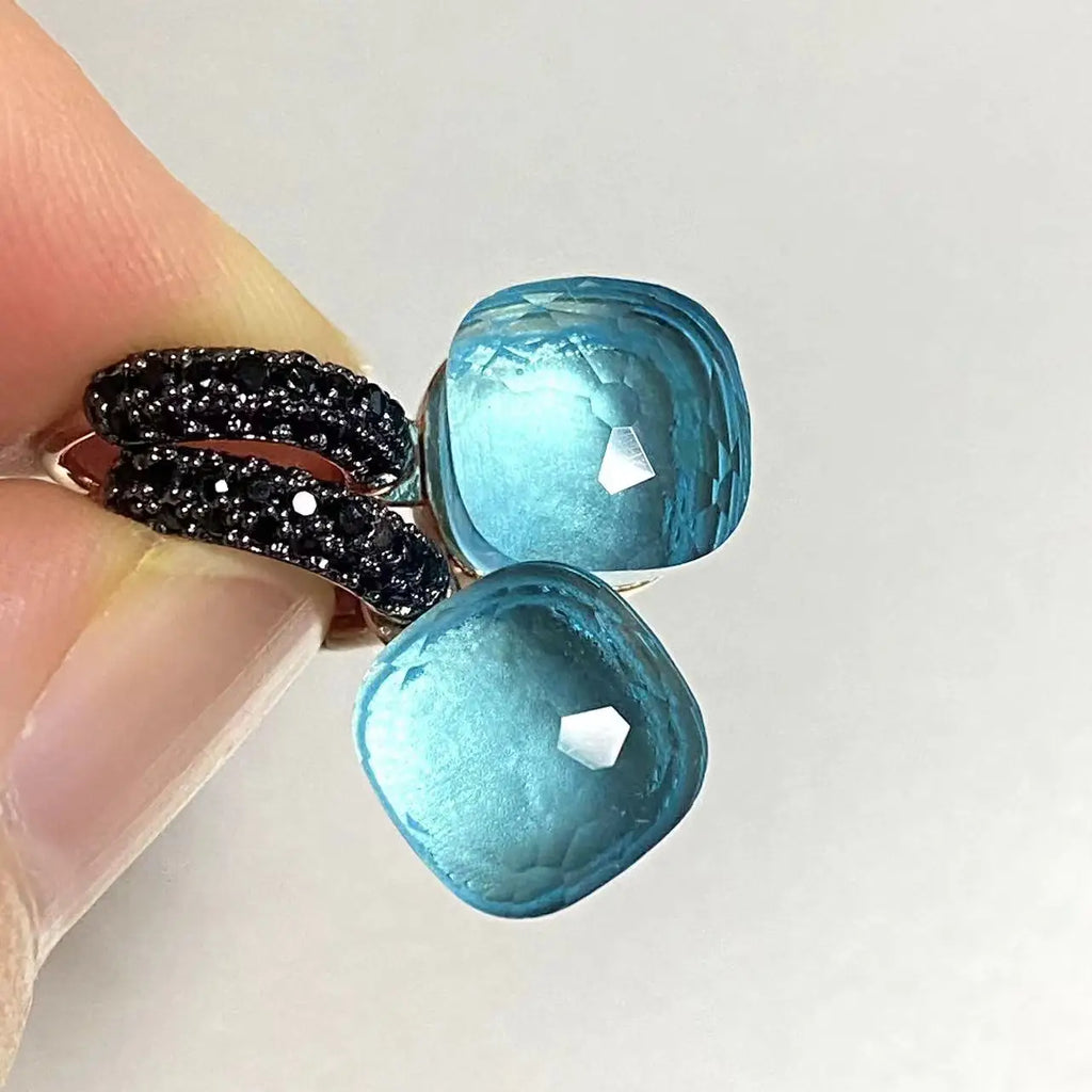 10.6mm Crystal Drop Earrings | Candy Square Stone Jewelry Gift for Women