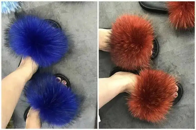 Fluffy Fur Slide Slippers