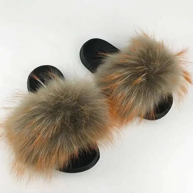 Fluffy Fur Slide Slippers