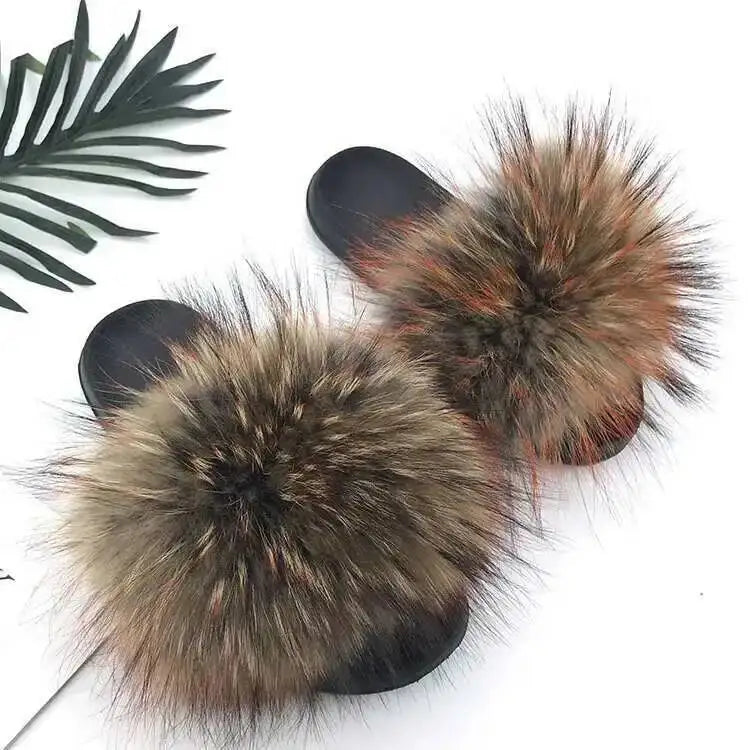 Fluffy Fur Slide Slippers