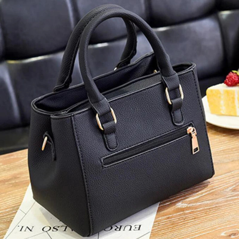 Vintage PU Leather Handbag | Plush Tassel Boston Shoulder Crossbody Bag