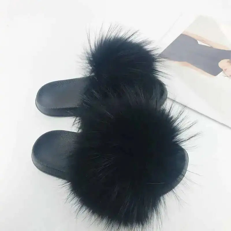 Fluffy Fur Slide Slippers