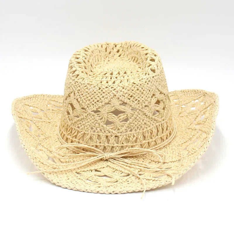 Handwoven Straw Western Cowboy Hat