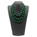 African Beads Statement Necklace | Multilayer Big Beads Necklace